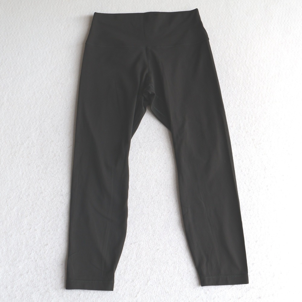 Lululemon Align High-Rise Crop 25 Black Nulu Yoga Leggings Size 8 LW5CT3S